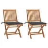 Image de Chaises de jardin - VIDAXL - Bois de teck - Anthracite - Pliant - Design intemporel