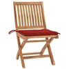 Image de Lot de 2 chaise vidaxl en bois massif pliable H. 88 cm exterieur