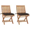 Image de Lot de 2 chaise Vidaxl H. 88 cm exterieur marron en bois massif
