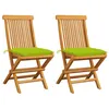 Image de Lot de 2 chaise vidaxl en teck non pliable exterieur H. 89 cm bois