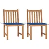 Image de Lot de 2 chaise Vidaxl en bois massif H. 90 cm bois exterieur