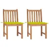 Image de Lot de 2 chaise vidaxl H. 90 cm non pliable exterieur en bois massif