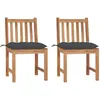 Image de vidaXL Tuinstoelen 2 st met kussens massief teakhout3062931