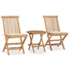 Image de Salon de jardin Vidaxl bois beige 3 pieces 2 personnes