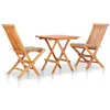 Image de Salon de jardin Vidaxl bois beige 3 pieces 60.0 x 60.0 x 65.0 3 personnes