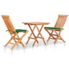 Image de Salon de jardin Vidaxl 3 pieces bois vert x 60.0 x 65.0 cm