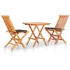 Image de Salon de jardin Vidaxl marron bois 3 pieces x 60.0 x 65.0 cm