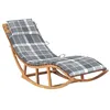 Image de Chaise longue vidaxl H. 73 cm marron L. 60 cm en teck non pliable