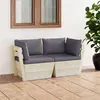 Image de vidaXL Tuinbank 2-zits met kussens pallet vurenhout3063384