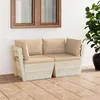 Image de vidaXL Tuinbank 2-zits met kussens pallet vurenhout3063387