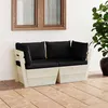 Image de vidaXL Tuinbank 2-zits met kussens pallet vurenhout3063391