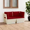 Image de vidaXL Tuinbank 2-zits met kussens pallet vurenhout3063393