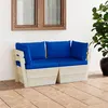 Image de vidaXL Tuinbank 2-zits met kussens pallet vurenhout3063394