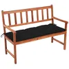 Image de vidaXL Banc de jardin avec coussin 120 cm Bois d'acacia massif