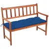 Image de vidaXL Banc de jardin avec coussin 120 cm Bois d'acacia massif