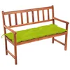 Image de vidaXL Banc de jardin avec coussin 120 cm Bois d'acacia massif