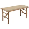 Image de Banc de jardin pliable avec coussin 118 cm Bambou