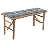 Image de Banc de jardin pliable avec coussin 118 cm Bambou