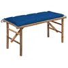 Image de vidaXL Tuinbank inklapbaar met kussen 118 cm bamboe3063874