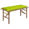 Image de Banc de jardin pliable avec coussin 118 cm Bambou