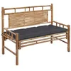 Image de Banc de jardin avec coussin 120 cm Bambou