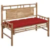 Image de Banc de jardin avec coussin 120 cm Bambou