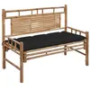 Image de Banc de jardin avec coussin 120 cm Bambou