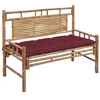 Image de Banc de jardin avec coussin 120 cm Bambou