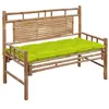 Image de Banc de jardin avec coussin 120 cm Bambou