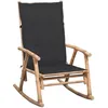 Image de Chaise à bascule avec coussin Bambou