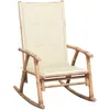 Image de Chaise à bascule avec coussin Bambou