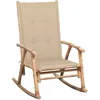 Image de Chaise à bascule avec coussin bambou