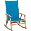 Image de vidaXL Chaise à bascule avec coussin Bambou3063907
