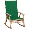 Image de Chaise à bascule avec coussin bambou