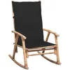 Image de Chaise à bascule avec coussin Bambou
