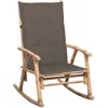 Image de Chaise à bascule avec coussin Bambou