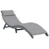 Image de Chaise longue vidaxl en acacia gris H. 51 cm L. 60 cm pliable