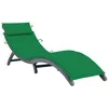 Image de Chaise longue vidaxl L. 60 cm gris H. 51 cm en acacia pliable
