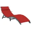 Image de Chaise longue vidaxl en acacia H. 51 cm gris L. 60 cm pliable