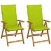 Image de Lot de 2 chaise vidaxl polyester 111 cm vert