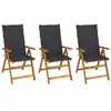 Image de Chaises pliables de jardin lot de 3 avec coussins Bois d acacia