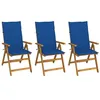 Image de Chaises pliables de jardin lot de 3 avec coussins Bois d acacia