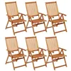 Image de vidaXL Chaises pliables de jardin 6 pcs avec coussins Bois d'acacia