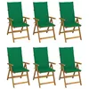 Image de Chaises pliables de jardin lot de 6 avec coussins Bois d acacia