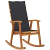 Image de Chaise à bascule avec coussins Bois d acacia massif