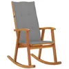 Image de Chaise à bascule avec coussins Bois d acacia massif