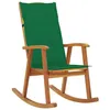 Image de Chaise vidaxl interieur H. 117 cm vert en bois massif