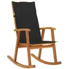 Image de Chaise à bascule avec coussins Bois d acacia massif