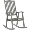 Image de Chaise vidaxl H. 117 cm non pliable en bois massif interieur gris