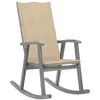 Image de vidaXL Chaise à Bascule avec Coussins Fauteuil à Bascule de Terrasse Chaise à Bascule de Jardin Fauteuil de Patio Extérieur Gris Bois d'Acacia Massif